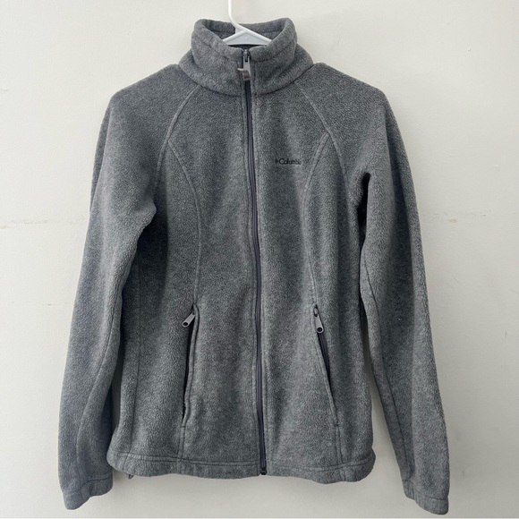 Columbia Tops - Columbia Benton Springs grey Full-Zip Fleece Jacket size small
